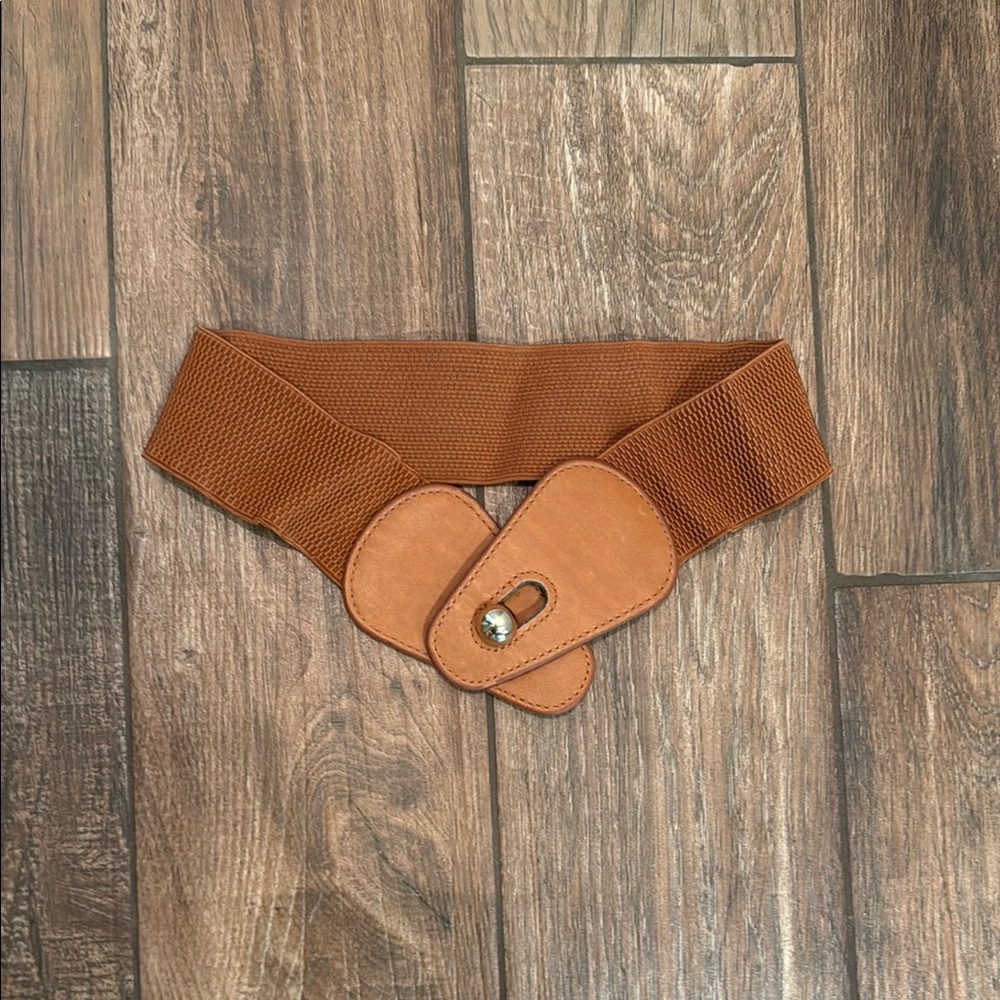 Brown Elastic Women's Belt